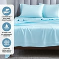 thumbnail image 4 of Superior Modal From Beechwood 400TC Sheet Set, Twin XL, Light Blue, 4 of 9