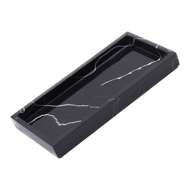 Bandeja de almacenamiento Elegante de mármol Matsuzay para baño tocador joyería bañera color blanco