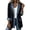 Black03, variant on Hsovts Denim Patchwork Jackets for Women Denim Cuffs Knit Collared Jacket Winter Fall Long Sleeve Patchwork Button Down Casual Stylish Cardigan Khaki M