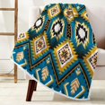 thumbnail image 3 of Aztec Throw Blanket, Native American Indian Western Tribal Navajo Pattern Warm Cozy Bed Couch Blanket, Southwestern Print Fleece Flannel Throws and Blankets Livingroom Bedroom Decor, 3 of 6