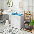 thumbnail image 2 of Costway 26lbs Portable Semi-automatic Twin Tub Washing Machine W/ Drain Pump, 2 of 10