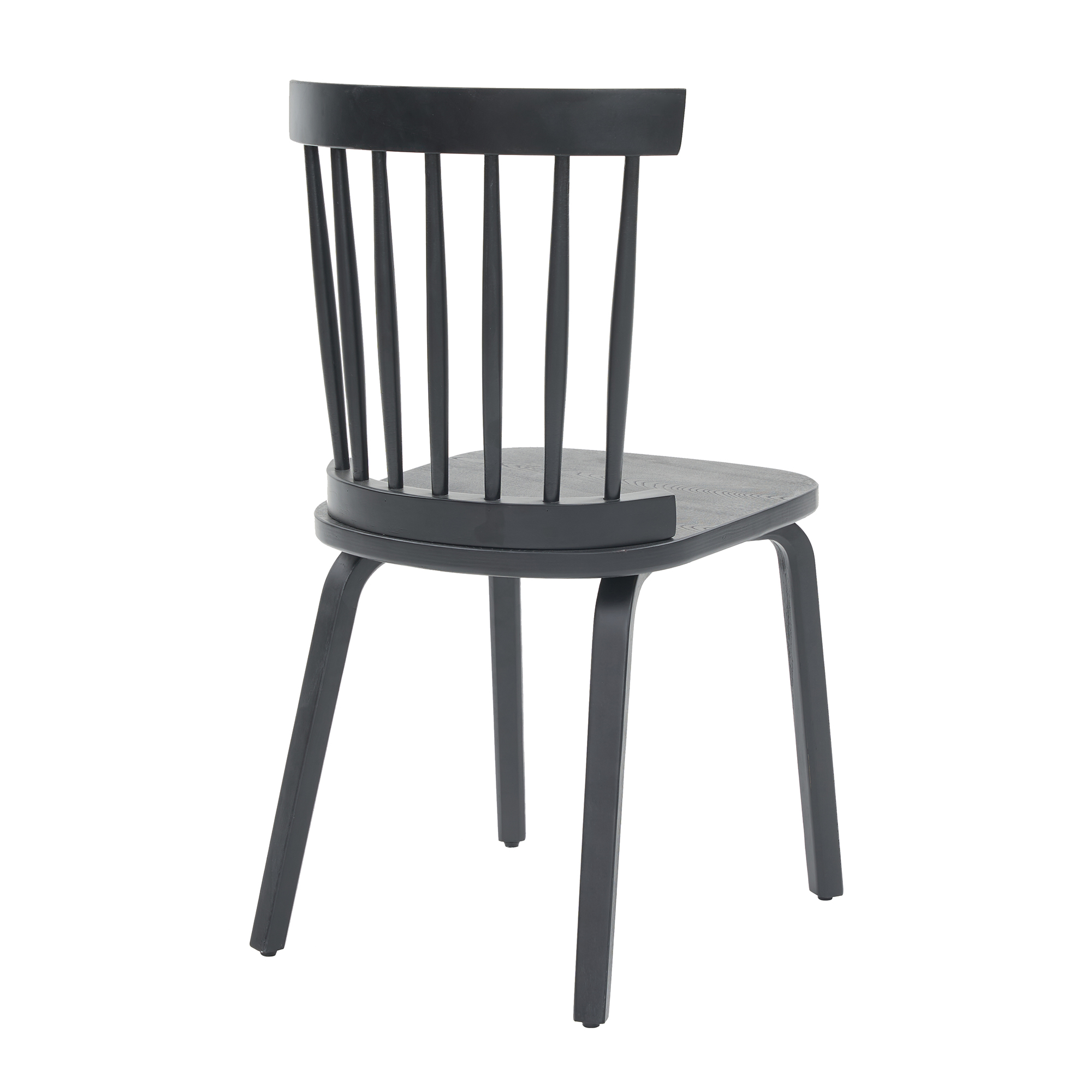 Dining Chairs Set of 2, Windsor Dining Chairs, Spindle Back Chairs&nbsp;Classic Farmhouse Design With High Spindle Back And Widen Seat, Engineered Wood Frame, Anti-Slip Rubber Feet, Black Finish