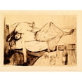 thumbnail image 2 of Edvard Munch 24x19 Gold Ornate Framed and Double Matted Museum Art Print Titled - The Day After (1991), 2 of 4