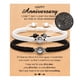 thumbnail image 1 of Pulsera de pareja de 100 idiomas Pulsera de pareja con proyección LOVE Pulsera de traje blanco y negro con piedra Pulsera de tarjeta de pareja, 1 of 6
