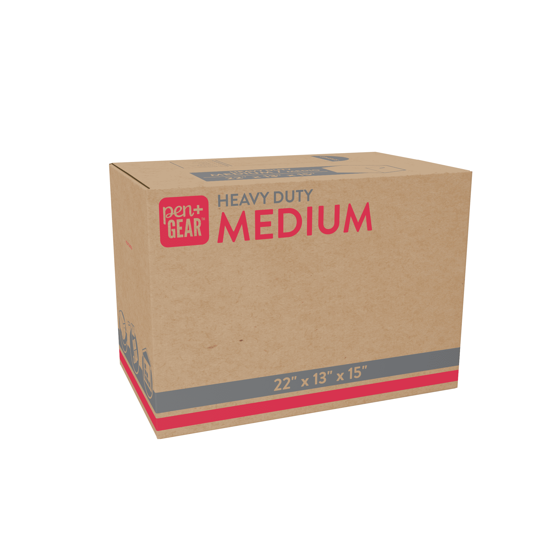 (10 pack) Pen+Gear Medium Heavy Duty Kraft Moving Boxes, 22 Inches x 13 Inches x 15 Inches