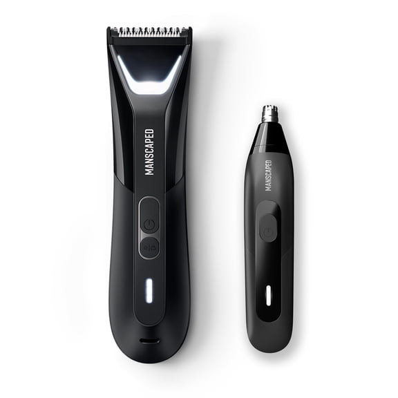 MANSCAPED® The Perfect Duo 5.0 Includes: The Lawn Mower® 5.0 ULTRA Men's Groin & Body Hair Trimmer and Weed Whacker® 3.0PLUS Nose & Ear Hair Trimmer