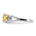 thumbnail image 4 of Primal Gold 14 Karat White Gold 8x6mm Oval Citrine Ring, 4 of 5