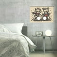 thumbnail image 6 of 16x24 inch Canvas Painting Wall Decor Small Animal Drummer,Apartment Bedroom,Music Room,Tavern,Cafes Decor Poster Prints,Funny Small Animal Drummer Modern Style Decor Oil Paintings On Canvas, 6 of 6