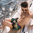 thumbnail image 2 of luoweisi Men's Beach Shorts Quick Dry Swim Trunks with Mesh Lining Abstract Rhinoceros L, 2 of 5