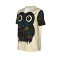 thumbnail image 2 of Rocae Owl with Mandala for Breathable Men's Baseball T-Shirt Fashionable Casual Baseball Jersey, Moisture-wicking Sportswear X-Large, 2 of 9