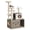 Grey, variant on 3-in-1 Cat Furniture with Hidden Litter Box Enclosure – Multi-Level Tower, Condo, Scratching Posts, Soft Perch, Hammock, Odor Control – Modern Indoor Pet Accessory