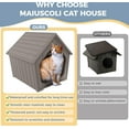 thumbnail image 6 of LOJIAWOWE Weatherproof Outdoor Cat House with Resin Roof, Indoor & Outdoor Cat Condo Shelter for Feral Cats, Light Coffee, 6 of 8