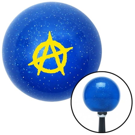 American Shifter 27711 Yellow Anarchy Blue Metal Flake Shift Knob with M16 x 1.5 Insert Shifter Auto Brody
