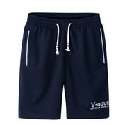 OmicGot Men's Shorts Casual Drawstring Summer Beach Shorts with Elastic Waist and Pockets