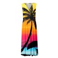 thumbnail image 4 of FVWITLYH Robes Boho pour Femmes Été Aguichant Col en V Profond Robe Longue Formelle Sans Manches Dégradé Fermeture Éclair Robes Swing Bleu Ciel,TTG, 4 of 4