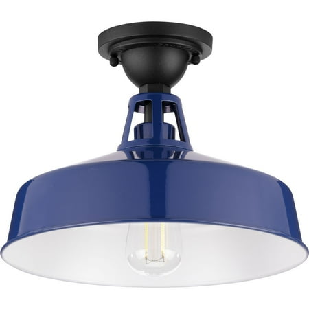 

Cedar Springs Collection Navy One-Light Semi-Flush Mount