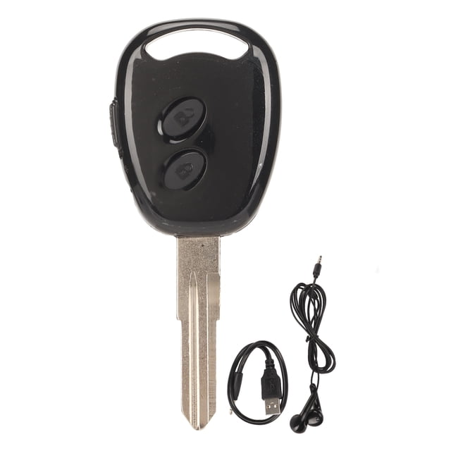Mini grabadora HD Reducción de ruido Forma de clave activada por voz Grabadora de bolsillo cifrada con reproducción de MP3 Neutro Inglés Negro 8 GB