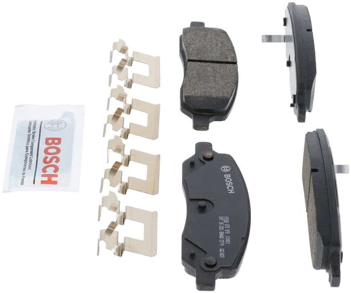 Bosch Quiet Cast Ceramic w/Hardware Brake Pad Set, and Shims Fits select: 2006-2011 BUICK LUCERNE CXL, 2006 CADILLAC COMMERCIAL CHASSIS