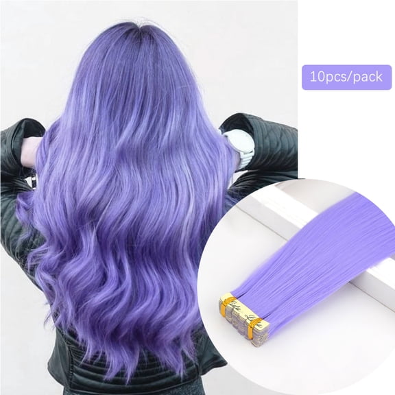Synthetic Straight Hair Mini Tape In Hair Extensions Invisible Adhesive Colored Tape In Hair Extension 10pcs/pack