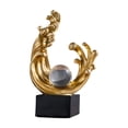 thumbnail image 1 of Escultura abstracta, centro de mesa, decoración, regalo de inauguración de la casa, figura decorativa coleccionable para escritorio, mueble de TV Estilo A, 1 of 8