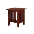 thumbnail image 2 of Leo & Lacey Mission Style Solid Wood End Table with Sturdy Leg in Walnut, 2 of 4