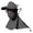 Black, variant on 4 in 1 Sun Protection Hat with Cooling Ice Silk Face Cover UV Protection Headwear Balaclava Face Shield Neck Gaiter Sunglasses for Cycling Hiking Fishing Outdoor Sports Travel Summer