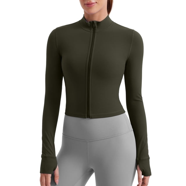 Campera Deportiva CRZ YOGA Butterluxe con Cierre Completo y Orificio para el Pulgar S