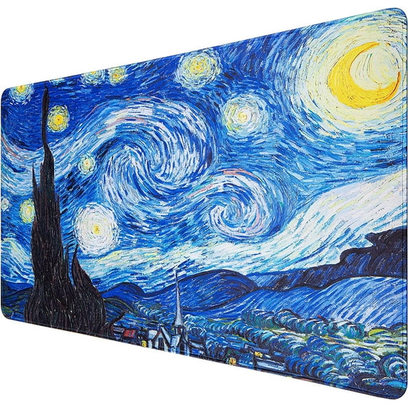 Gaming Mouse Pad, Extended Mouse Pad, 31.5x15.7inch XXL Large Big Computer Keyboard Mouse Mat Desk Pad with Non-Slip Base and Stitched Edge for Home Office Gaming Work