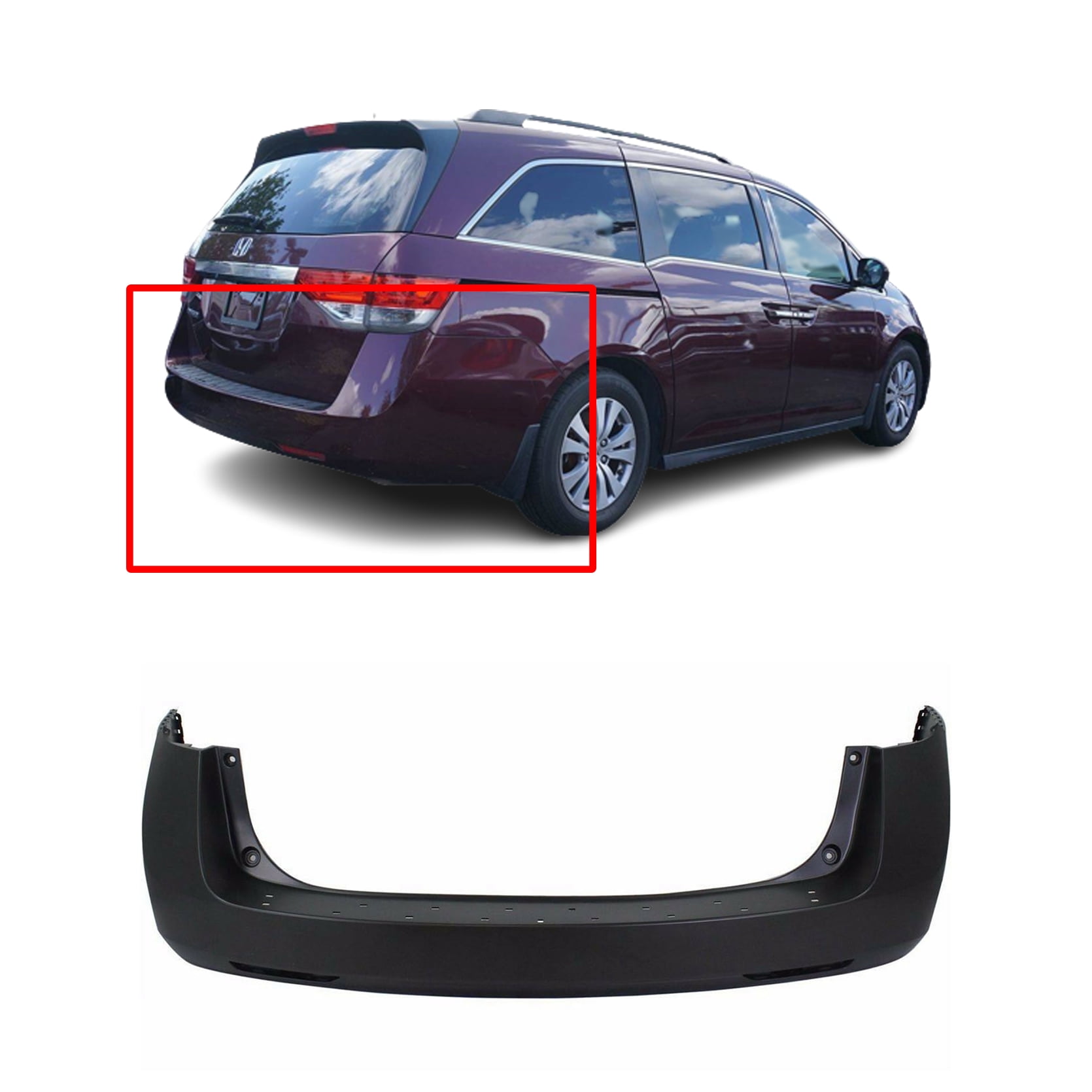 Rear Bumper Cover For 20112017 Honda Odyssey Primed HO1100267