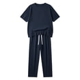 thumbnail image 4 of Sets for Men Fall Outfits Ice Silk Pants for Summer Thin And Trendy Loose And Hanging Men's Breathable Casual Pants Sports Suit for Men Navy L, 4 of 8