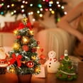 thumbnail image 5 of Árbol de Navidad de mesa de 20 cm con bayas de acebo, piñas, estrellas y adornos para las mejores decoraciones navideñas, 5 of 5