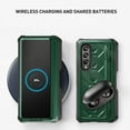 thumbnail image 4 of Feishell Rugged Case for Samsung Galaxy Z Fold3,Bulit-in Screen Protector & Kickstand,Heavy Duty Shockproof Hybrid TPU+PC Hinge Protection Armor Protective Phone Case with S Pen Holder,Armygreen, 4 of 12