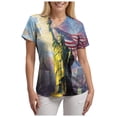 thumbnail image 4 of UngA Women's Shirt 250Th America Anniversary Casual Printed Crew Neck T-Shirt Faith Freedom 250 Years Tshirt Women (Yellow,L), 4 of 8