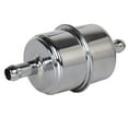 thumbnail image 2 of Chrome Fuel Filter Canister for Oral y Ford, Inline Hose, Carburated Canister, High Flow, 3/8", 9746, 2 of 3