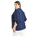 thumbnail image 3 of Blusa de manga 3/4 Roman Fashion /Tallas Extras, 2658 (Azul marino) azul marino 36, 3 of 6