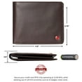thumbnail image 4 of Alpine Swiss RFID Mens Wallet Deluxe Capacity Passcase Bifold Two Bill Sections, 4 of 7