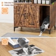 thumbnail image 6 of Garvee Large Hidden Cat Litter Box Enclosure Furniture with Shelf Storage Wood Sturdy Cat Washroom Storage, Brown, 6 of 8