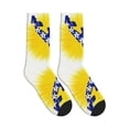 thumbnail image 4 of Men's Bosnian Flag Map Novelty Athletic Socks Women's Digital Printing Funky Patterned Crew Socks, 4 of 7