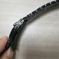 thumbnail image 2 of 22mm Shark Mesh Stainless Steel Watch Band Strap Folding Clasp Watchband (Long Pattern Black), 2 of 8
