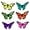 B, variant on Berfutall- Feather Butterfly Decorations Set of 12 Vibrant Multi Colored Craft Butterflies on Clip .Party Spring Home Decor Floral Pics…