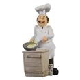 thumbnail image 1 of AMERTEER French Chef Figurine Kitchen Ornament Resin Cook Statue Sculpture Decorative - Cooking, 1 of 6