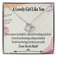 thumbnail image 2 of To My Girlfriend So Happy Infinity Knot Necklace Message Card, 2 of 7