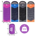 thumbnail image 2 of Saco de dormir SWTMERRY 3 Seasons impermeable para acampar, color morado, 2 of 6
