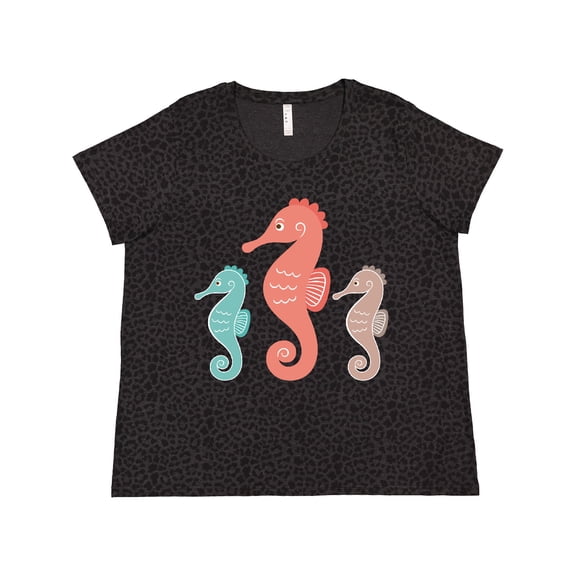 Inktastic Seahorse Ocean Sea Creatures Women's Plus Size T-Shirt