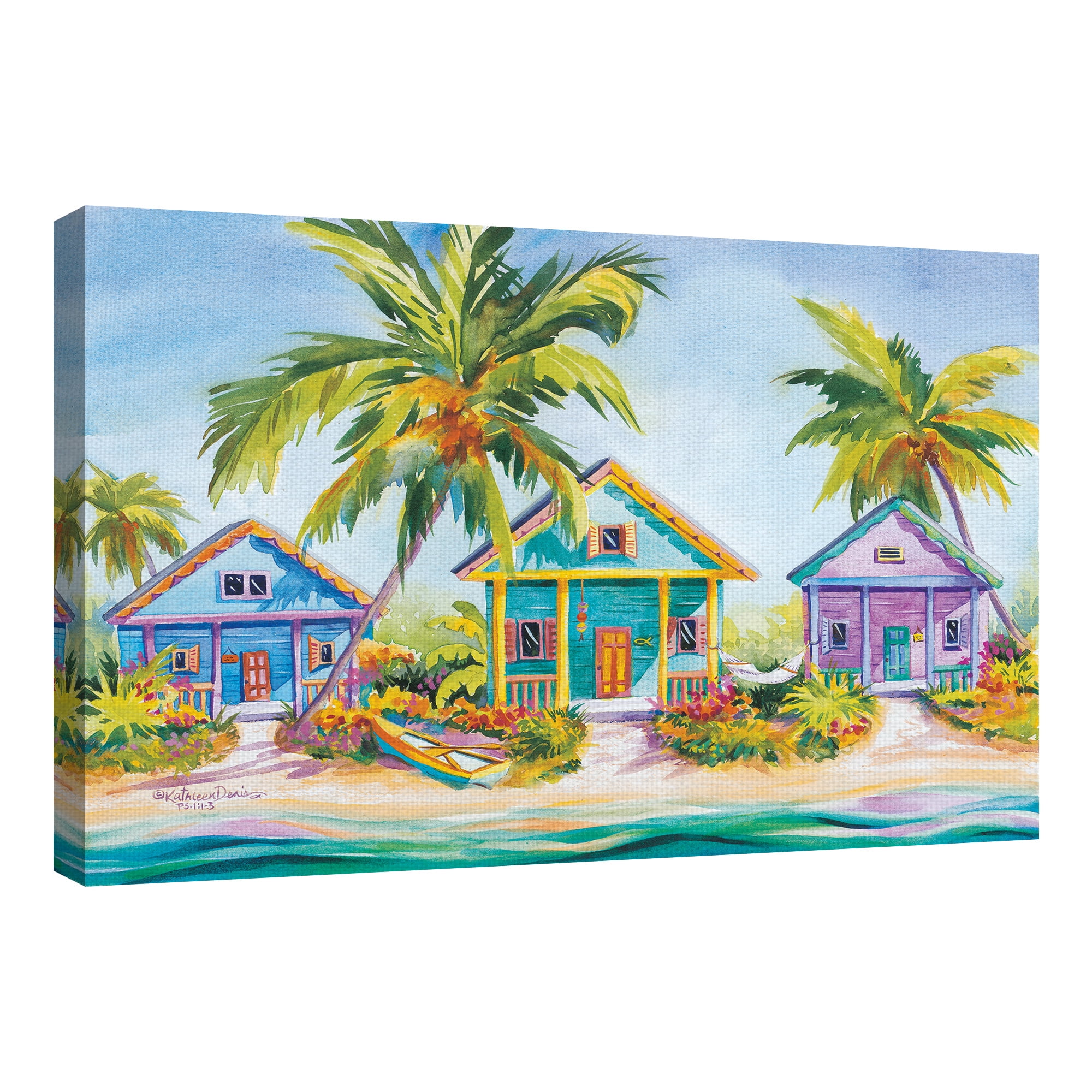 Masterpiece Art Gallery Island Charm Beach House By Kathleen Denis Canvas Art Print 24" x 36"