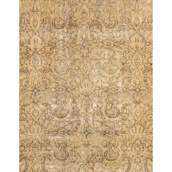 Ahgly Company Indoor Rectangle Abstract Bronze Brown Abstract Area Rugs, 6' x 9'