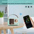thumbnail image 2 of Altavoz Bluetooth LUKADER Retro Vintage Decor Azul, 2 of 6