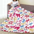 thumbnail image 6 of Zufioo Colorful bows Fleece Blanket Queen Size,Plush Bed Blanket,Ultra Soft Throw Blanket,Plush Fuzzy Cozy Blanket Perfect for Bed,Couch-60"x50", 6 of 7