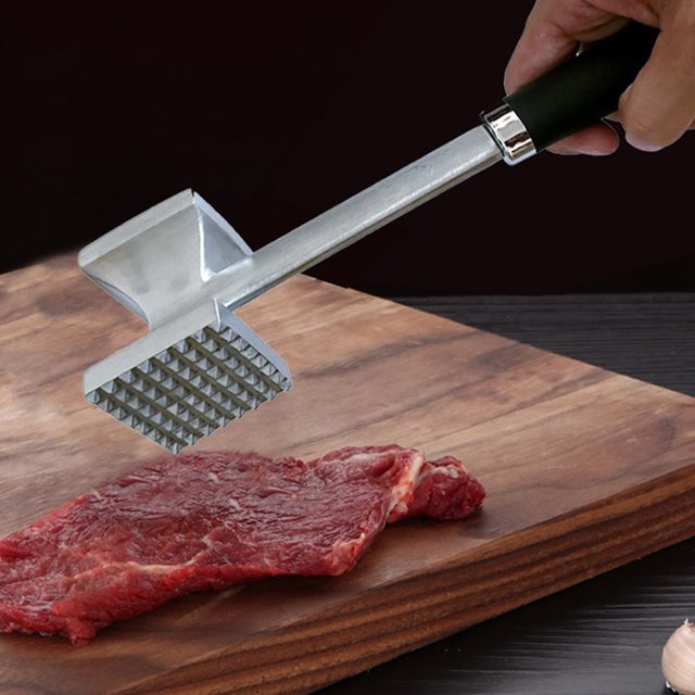 YAOMOBB Heat Channels Meat Tenderizer Stainless Steel Meat Tenderizer Hammer Tool Double Sided Tendon Breaker Efficient Kitchen Accessory for Tenderizing Beef