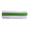 thumbnail image 4 of COUVER Unisex Two Color Striped Sports Head Sweatband Bright Green 3 Pack, 4 of 8
